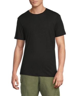 Saks Fifth Avenue Triblend Short Sleeve Crewneck T-Shirt - Black