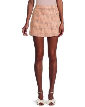 10 Crosby Derek Lam Jillian Plaid Mini Skort - Pink
