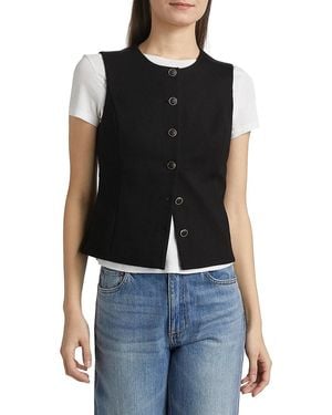 Rag & Bone Irina Button-Up Slim-Fit Vest - Black