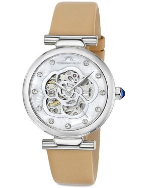 Porsamo Bleu Laura 36Mm Stainless Steel Exhibition Automatic Watch - White