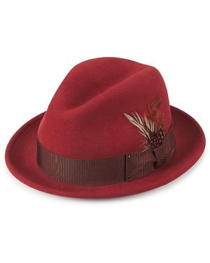 Bailey Tino Abstract Wool Fedora Hat - Red