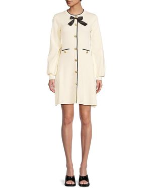 Avantlook Bow Knit Mini Dress - Natural