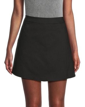 Saks Fifth Avenue Solid Stretch Skort - Black