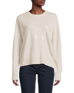 Brunello Cucinelli Sequined Virgin Wool-Blend Jumper - White