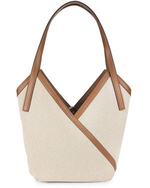 Rag & Bone Alix Cotton & Leather Carry Bag - Natural