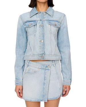 DL1961 Vika Cotton Denim Trucker Jacket - Blue