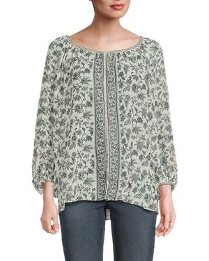 Max Studio Printed Top - Grey