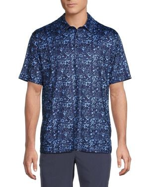 Robert Graham 'Print Short Sleeve Polo - Blue