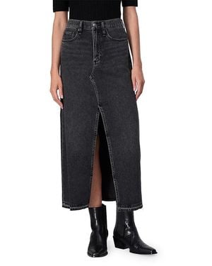 Rag & Bone Clara Featherweight Midi-Skirt - Black