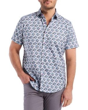 Robert Graham Lowndes Printed Cotton Shirt - Blue