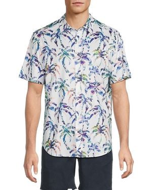 Robert Graham Trevett Palm Print Shirt - Blue
