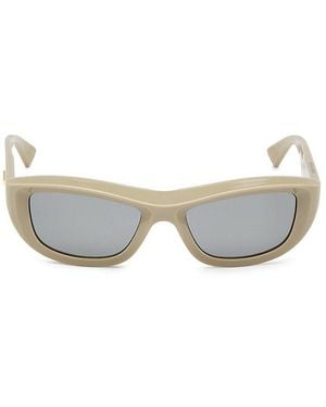 Bottega Veneta 54Mm Rectangular Sunglasses - Gray