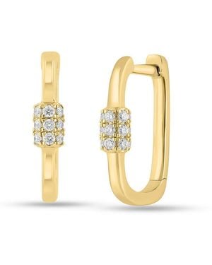 Effy 14K & 0.22 Tcw Diamond Earrings - Metallic