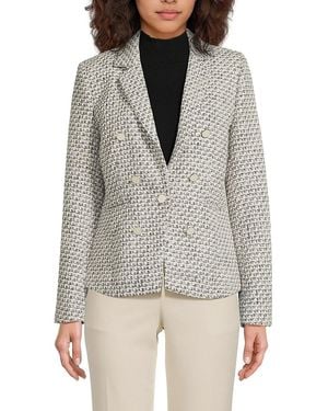 ecru Textured Blazer - Grey