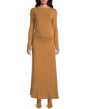 Rag & Bone Boatneck Draped Maxi Dess - Green