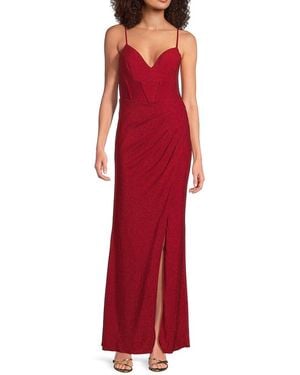 Lulus Shimmer Maxi Dress - Red