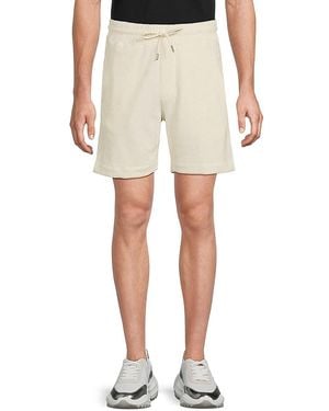 Monfrere Bond Drawstring Cotton Shorts - Natural