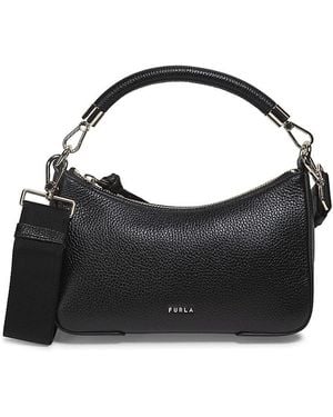 Furla Mini Leather Shoulder Bag - Black