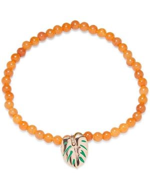 Eton Stainless Steel & Aventurine Beaded Bracelet - Metallic