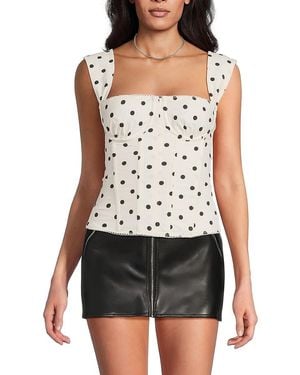 WeWoreWhat Polka-Dot Top - Black