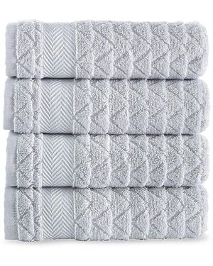 Brooks Brothers 4-piece Turkish Cotton Hand Towel Set - Grey