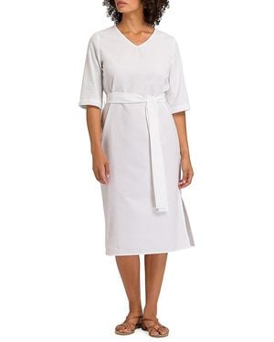 Hanro Urban Casuals Cotton Belted Midi-Dress - White