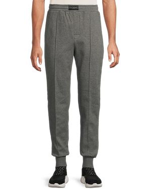 Ted Baker Pinstripe Plaited Fleece Jogger - Grey
