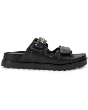 Guess Fabulon 40Mm Logo Platform Sandals - Black