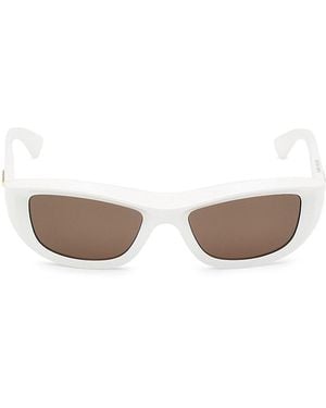 Bottega Veneta 54Mm Cat-Eye Sunglasses - White