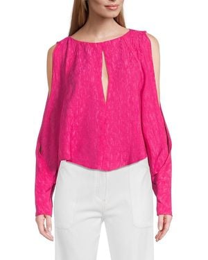 IRO Maurita Cold-Shoulder Blouse - Pink