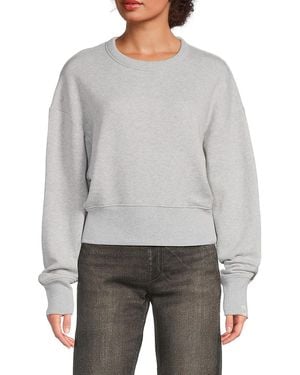 Rag & Bone Vintage Terry Cropped Sweatshirt - Grey