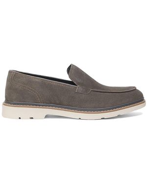 Saks Fifth Avenue Liam Leather Slip-on Loafers - Grey