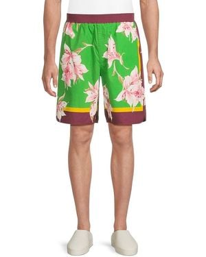 Valentino Floral Bermuda Shorts - Green