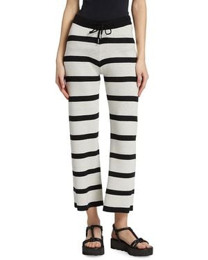 Saks Fifth Avenue Colourblock Wide-leg Knit Trousers - Black