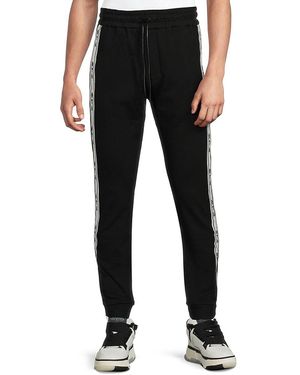 RTA Logo Tape Cotton Sweatpants - Black