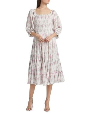 LoveShackFancy Victorian Rigby Floral Dress - Multicolor