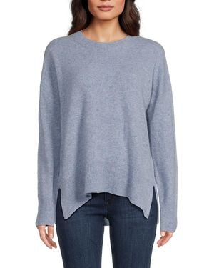 Saks Fifth Avenue Solid 100% Cashmere Jumper - Blue