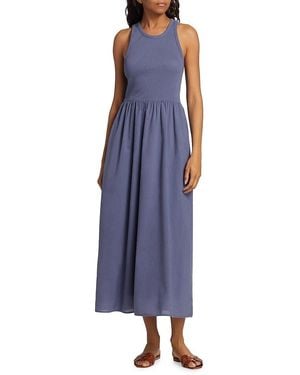 Xirena Flynn Cotton Sleeveless Maxi Dress - Blue