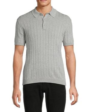 Joe's Jeans Guy Rib-knit Polo Sweater - Gray