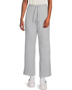 Calvin Klein High Rise Cotton Blend Trousers - Natural