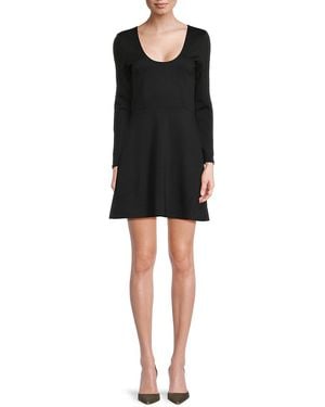 Hudson Jeans Scoopneck Skater Minidress - Black