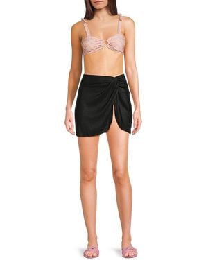 Peixoto Nikita Twisted Knot A-Line Miniskirt - Black