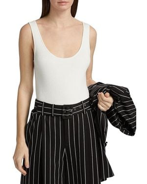 Toccin Delaney Rib-Knit Bodysuit - Black