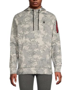 Spyder Abstract Camo Hoodie - Gray