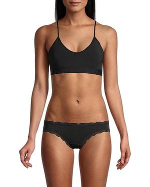 Stripe & Stare Stretch T-Shirt Bra - Black