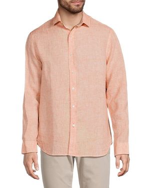 Swims Amalfi End-On-End Linen Long-Sleeve Shirt - Pink