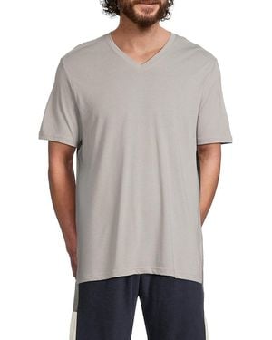 Saks Fifth Avenue Triblend Short Sleeve V-Neck T-Shirt - Black