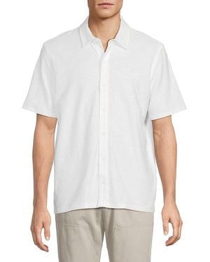 Vince Heathered Short Sleeve Shirt - Gray
