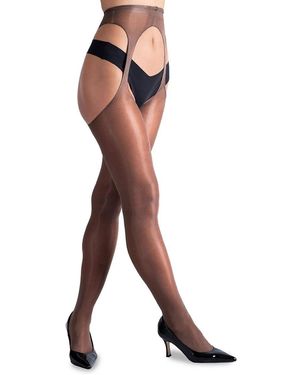 LECHERY 1-Pack Sheer Suspender Tights - Brown