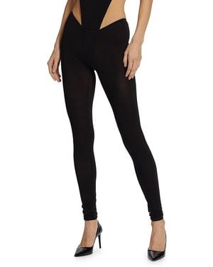 LAQUAN SMITH 'Knit Low-Rise Leggings - Black